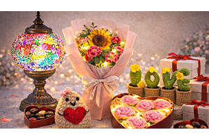 Crochet Flower Bouquets, Pots, Gift Box and Motivational Designs