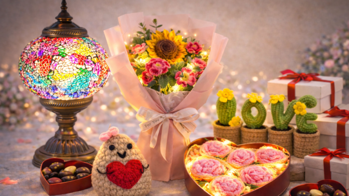 Crochet Flower Bouquets, Pots, Gift Box and Motivational Designs