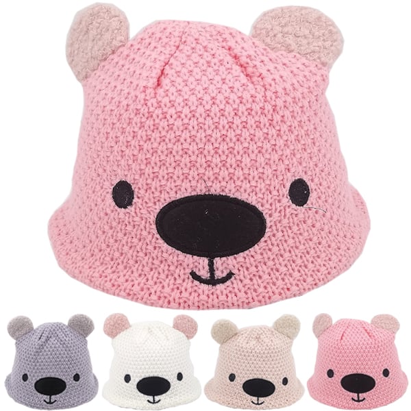 Kid's WINTER HAT - Adorable Bear With Ears Design