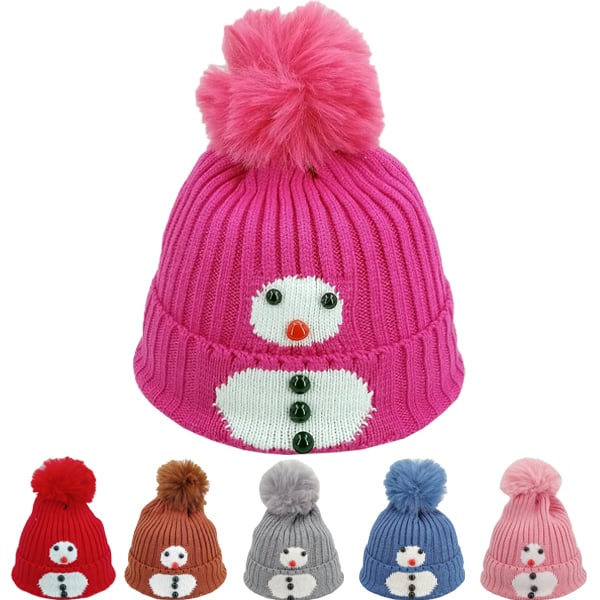 Kid's Winter HAT - Fun Snowman Design