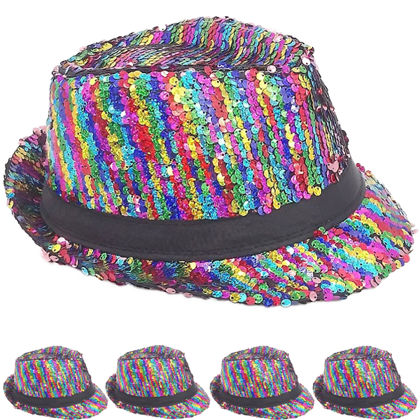 Sparkling Irish Sequin Trilby Fedora Party HAT