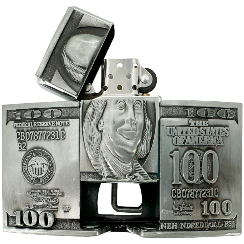 100 Dollars Banknote Lighter BELT Buckles