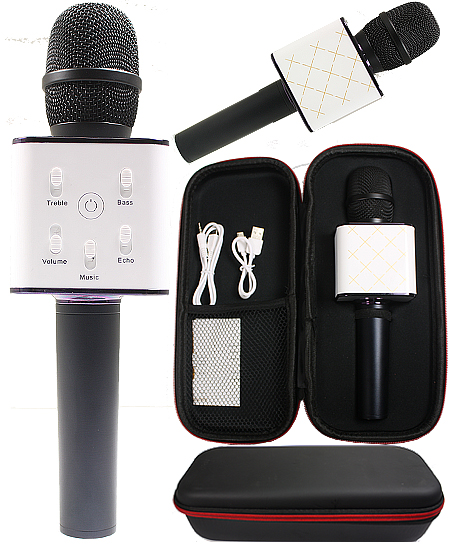 Phone Accessory Karaoke Microphone Black White
