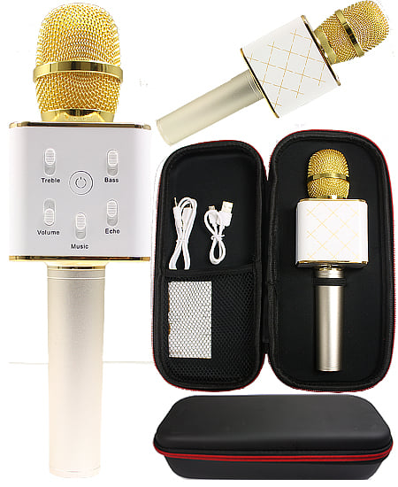 Golden Karaoke Microphones for Parties and Events
