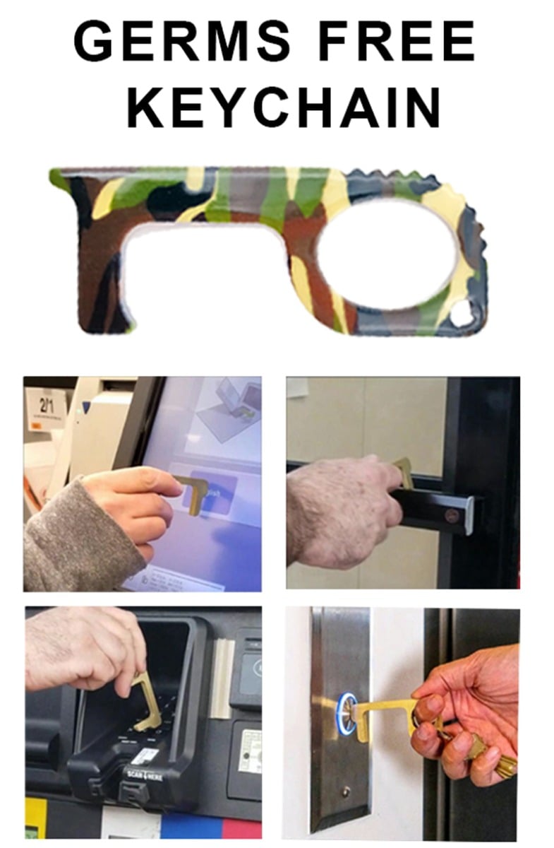 Camouflage KEYCHAIN - Virus Protection and Safety KEYCHAINs