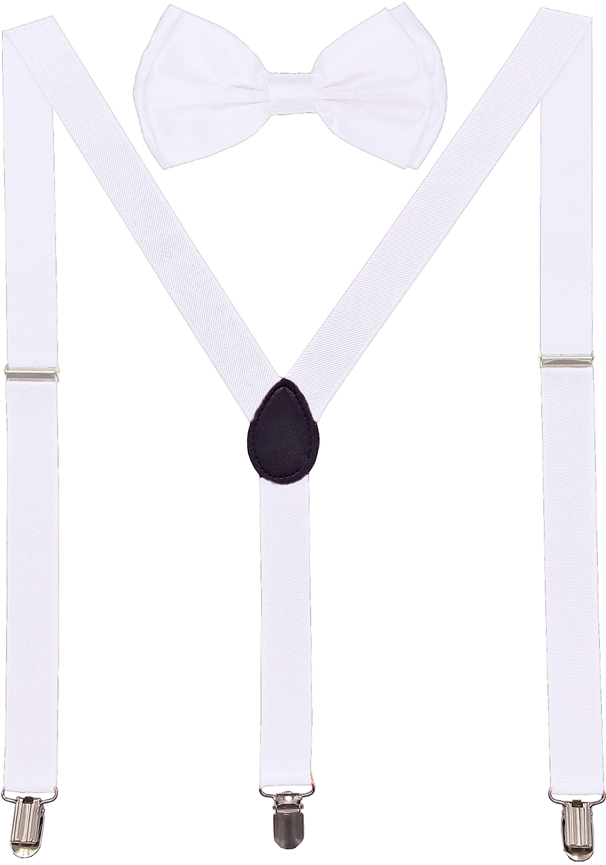 White AB Suspenders Set