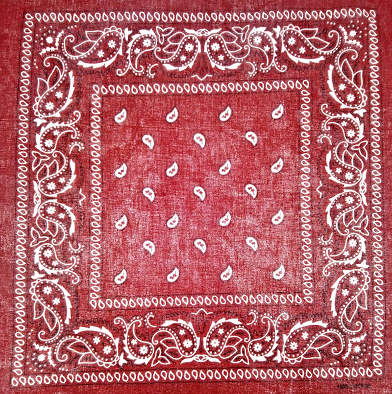 Brown Paisley Cotton BANDANAs