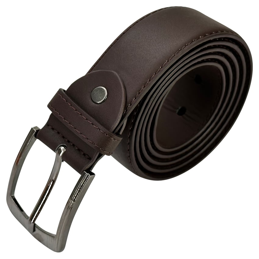 DRESS Belt for Men Plain Mat Brown Leather Mixed sizes