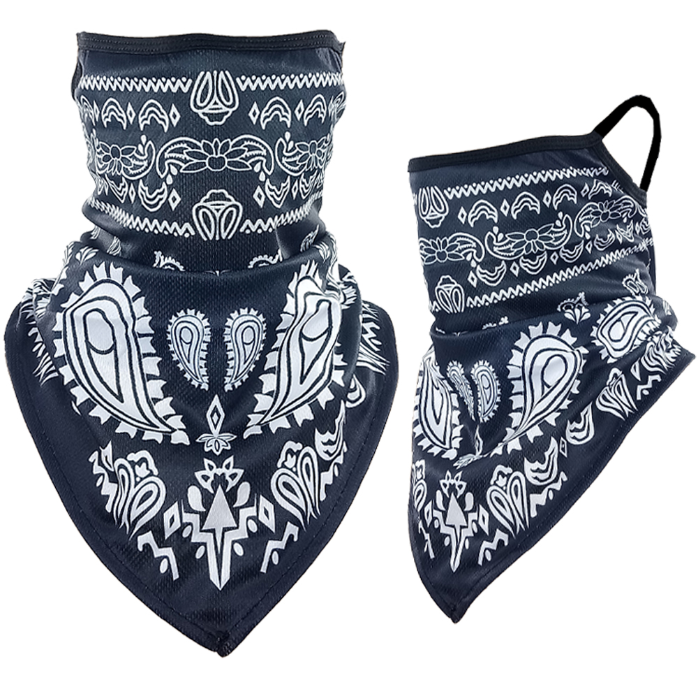 Neck Gaiters - Paisley Print Triangle Face Shields