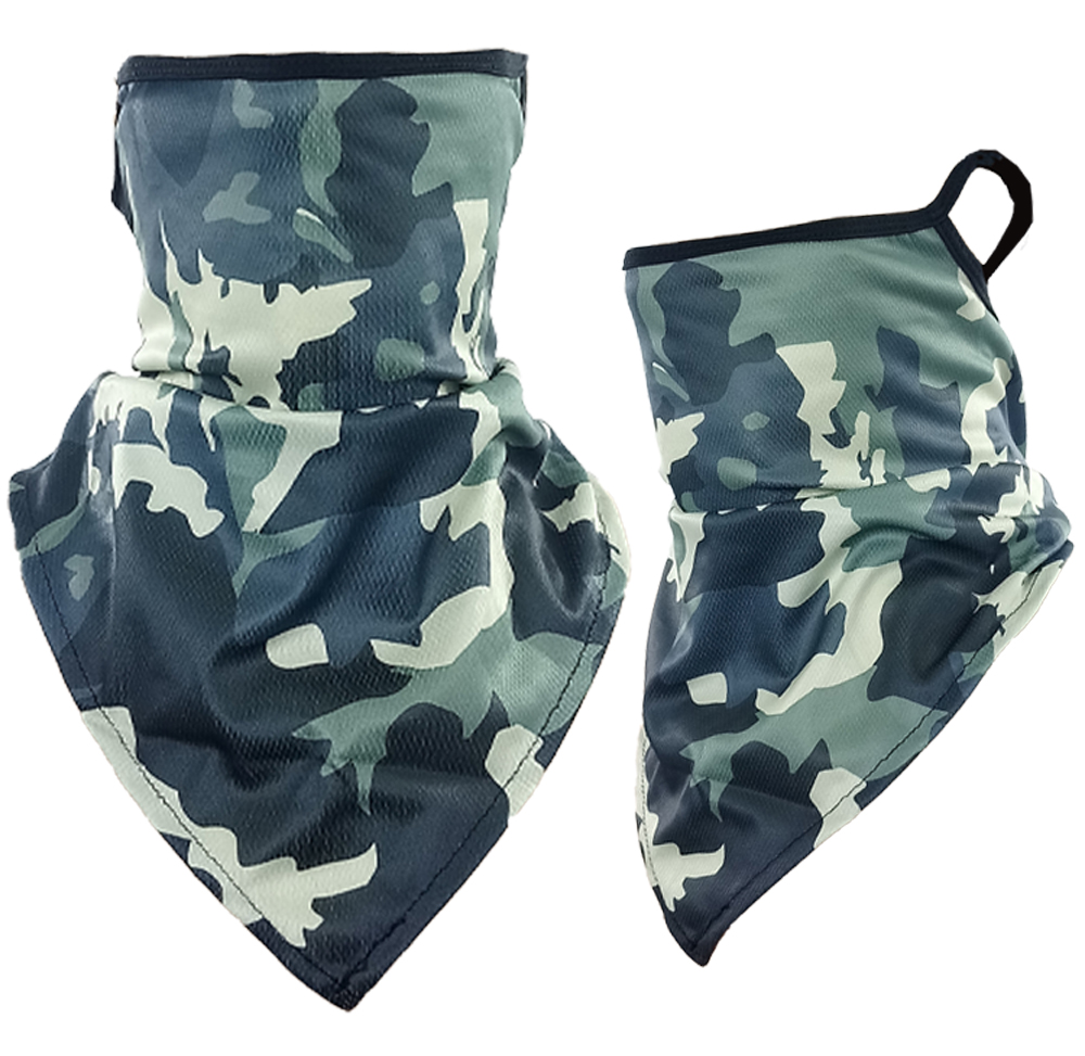 Camouflage Print Triangle Face Shields
