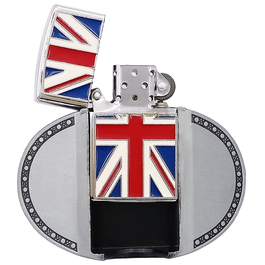 Beautiful British Flag LIGHTER Belt Buckle