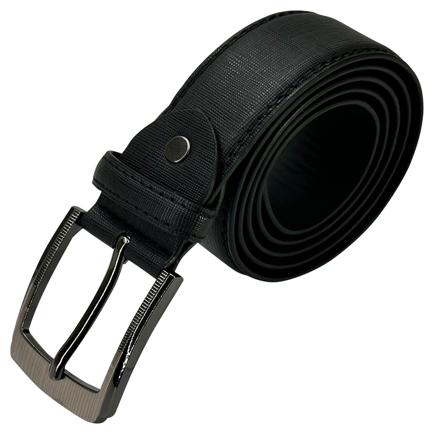 Dress Belt for Men Unique Patterned Black LEATHER Mixed sizes