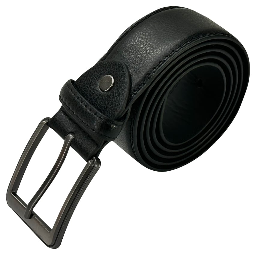 Dress BELTS for Men Classic Midnight Black Leather Mixed sizes