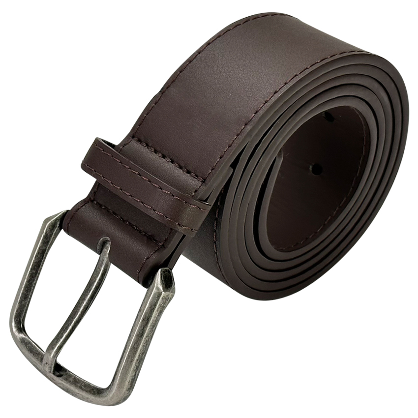 BELT for Men Plain Dark Brown with Square Tip Mixed Sizes