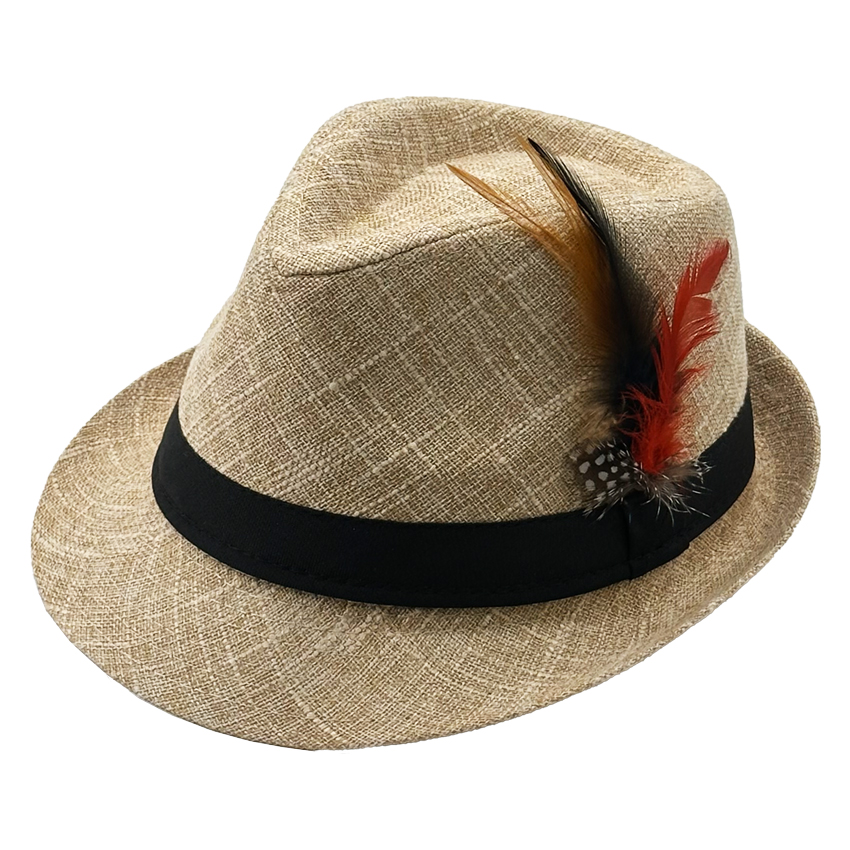 Adult Light Coffee Color Trilby Fedora HAT