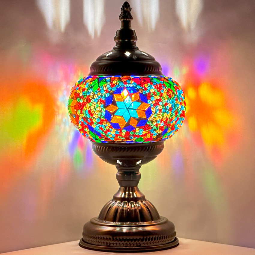 Rainbow Vintage Mosaic LAMPs - Without Bulb