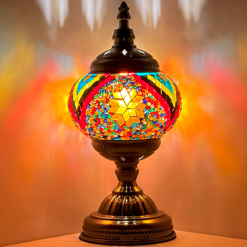 Rainbow FLOWER Tiffany style Mosaic Lamp - Without Bulb