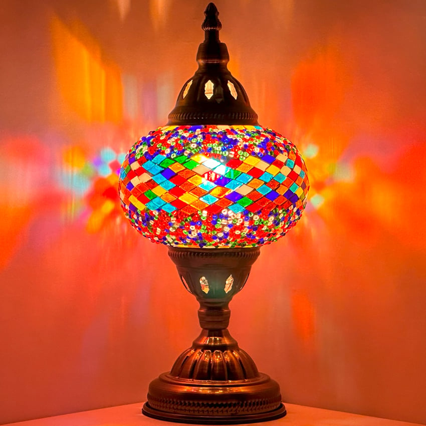 Rainbow Lights Mosaic Table LAMP - Without Bulb