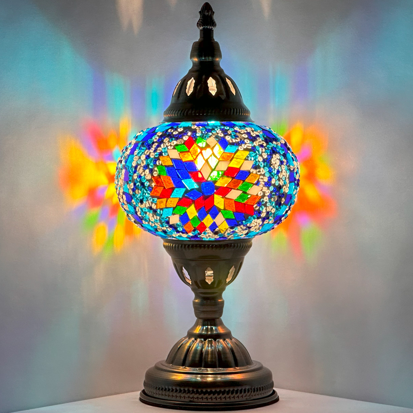 Reef Sunflower Bedside LAMP with Mosaic Glasses - Without Bulb