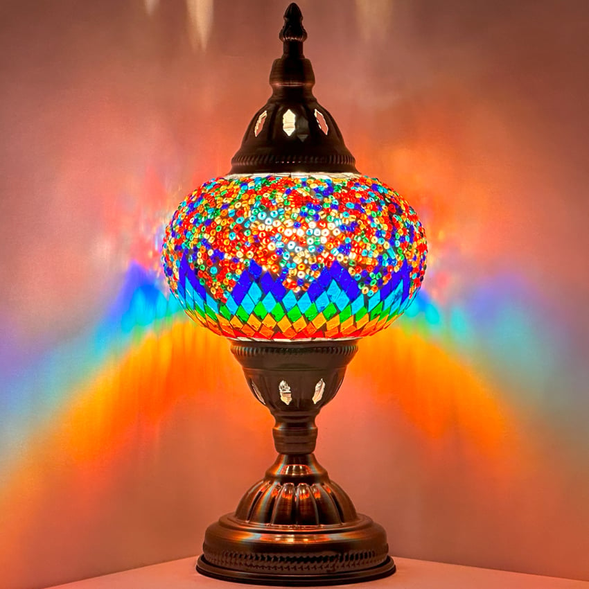 Rainbow Bridge Bedside Lamp with Mosaic GLASSES - Without Bulb