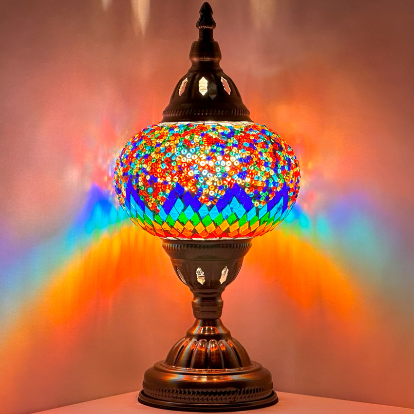 Rainbow Bridge Bedside Lamp with Mosaic GLASSES - Without Bulb