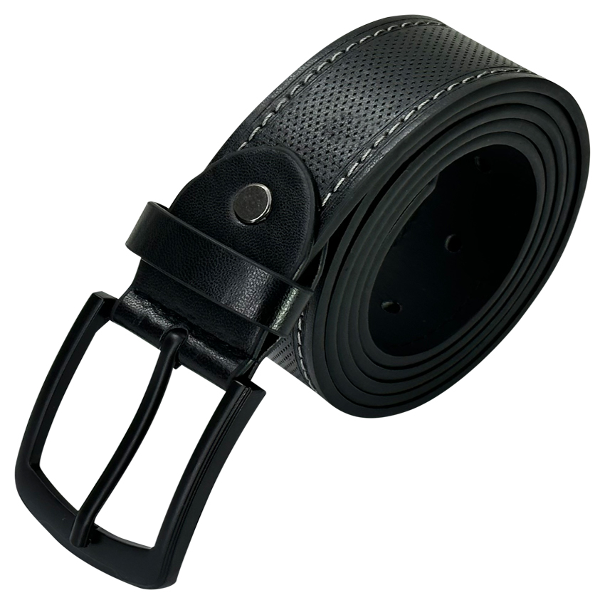 BELT for Men Black LEATHER with Dot Pattern Mixed sizes