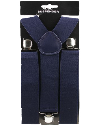 Dark Blue 1.5 Inch Wide SUSPENDERS