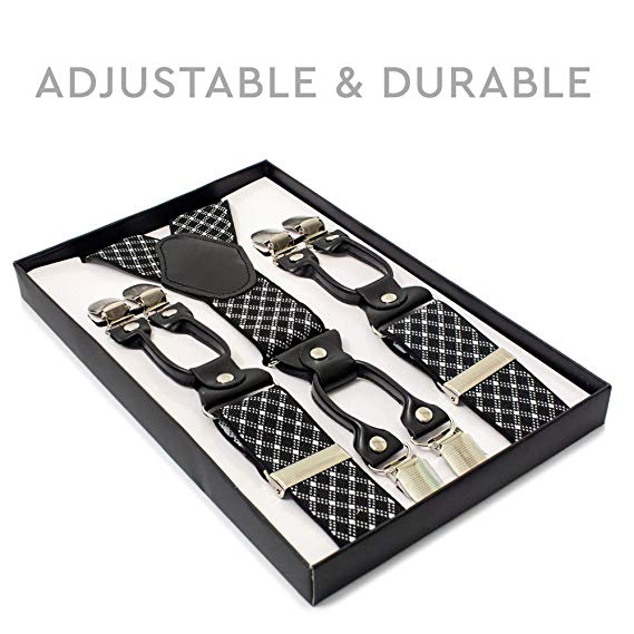 Black and White Stripe AB Suspenders