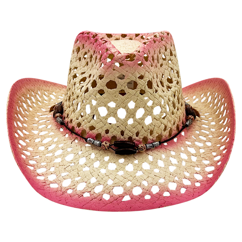 Pink COWBOY HAT with Beaded Band