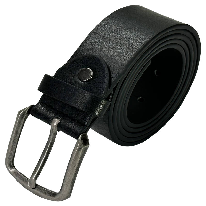 Leather BELT for Men Plain Black color with Square Tip Mixed sizes