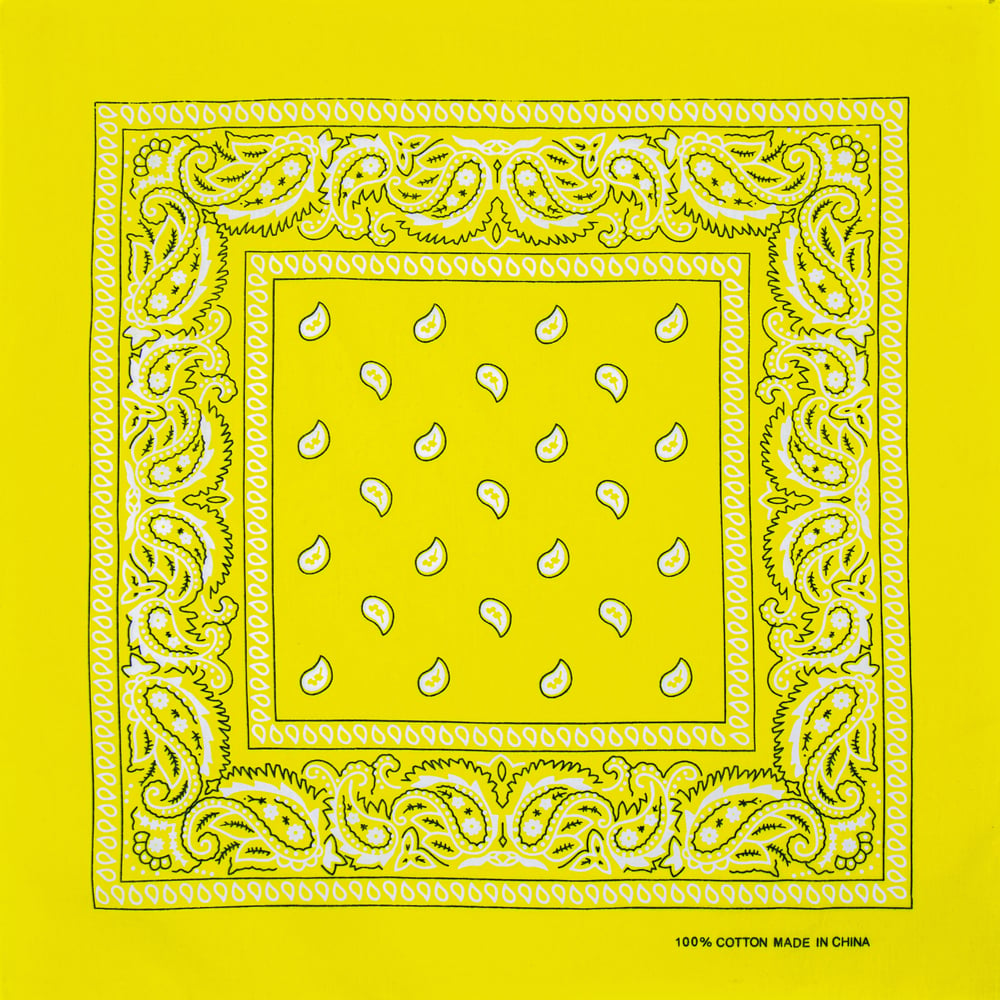 Yellow GOLD Paisley Bandanas