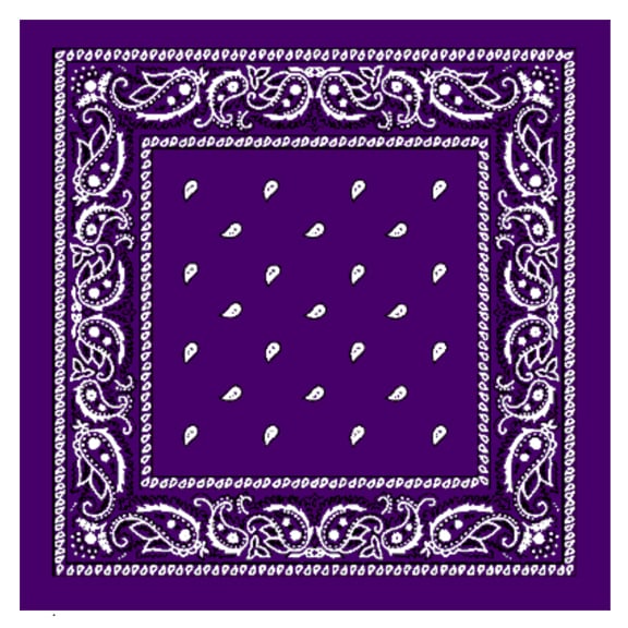 Purple Paisley BANDANAs