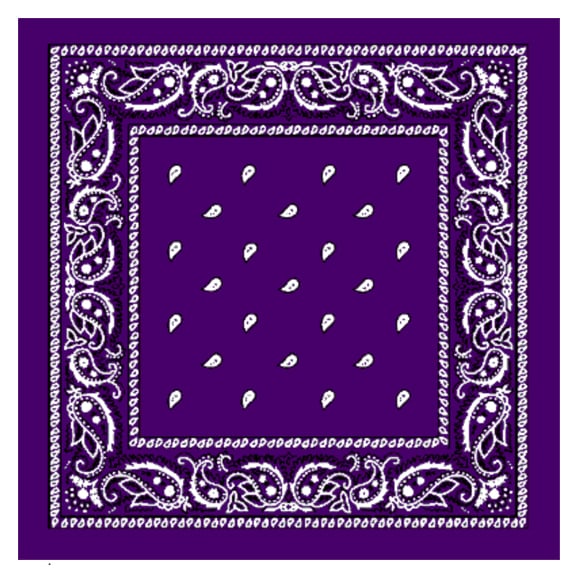 Purple Paisley Bandanas