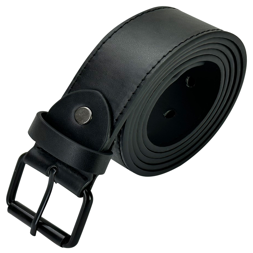 BELT for Men Plain Mat Black LEATHER Mixed sizes