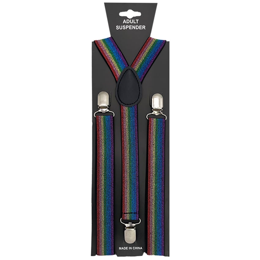 Glitter Rainbow Adult Suspender