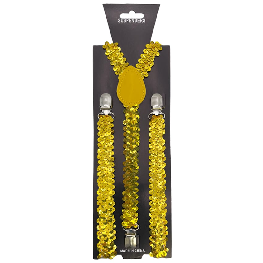 Sequin Yellow SUSPENDER