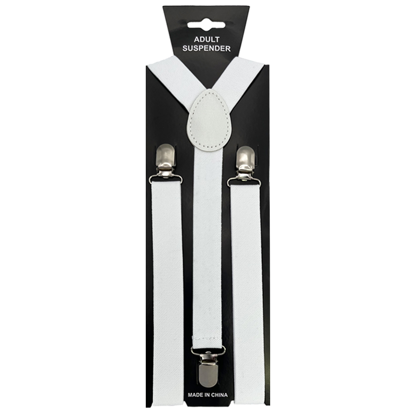 White ADULT Suspender