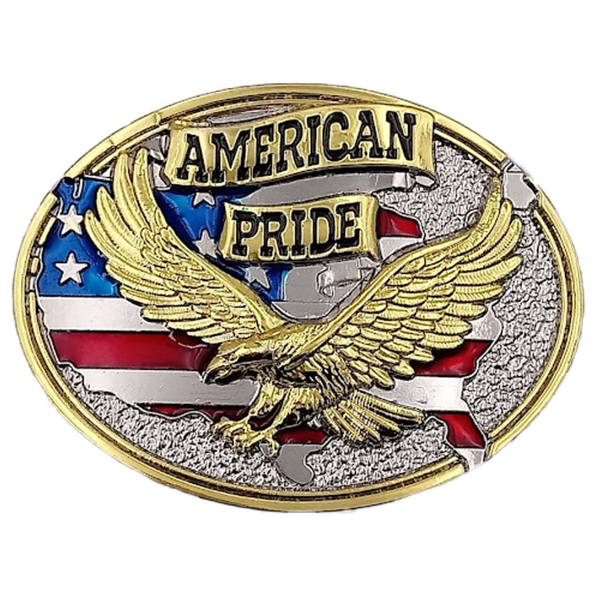 USA Flag EAGLE Belt Buckle