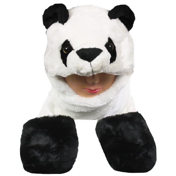 Plush Panda Beanie HAT & Earmuffs