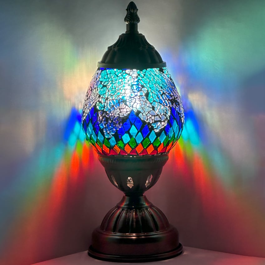 Tiffany style Lamp with Mosaic GLASSES - Without Bulb