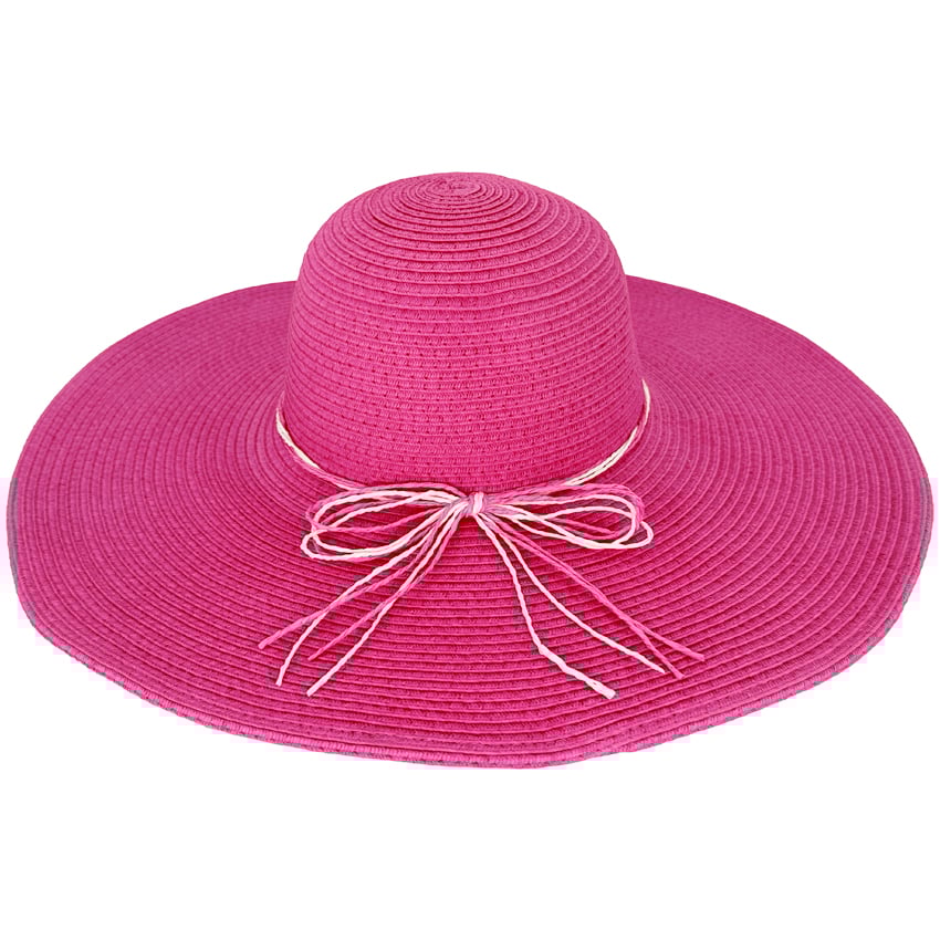 Pink Wide Brim Summer Hats for LADIES - Metal EasyShape Brim Support