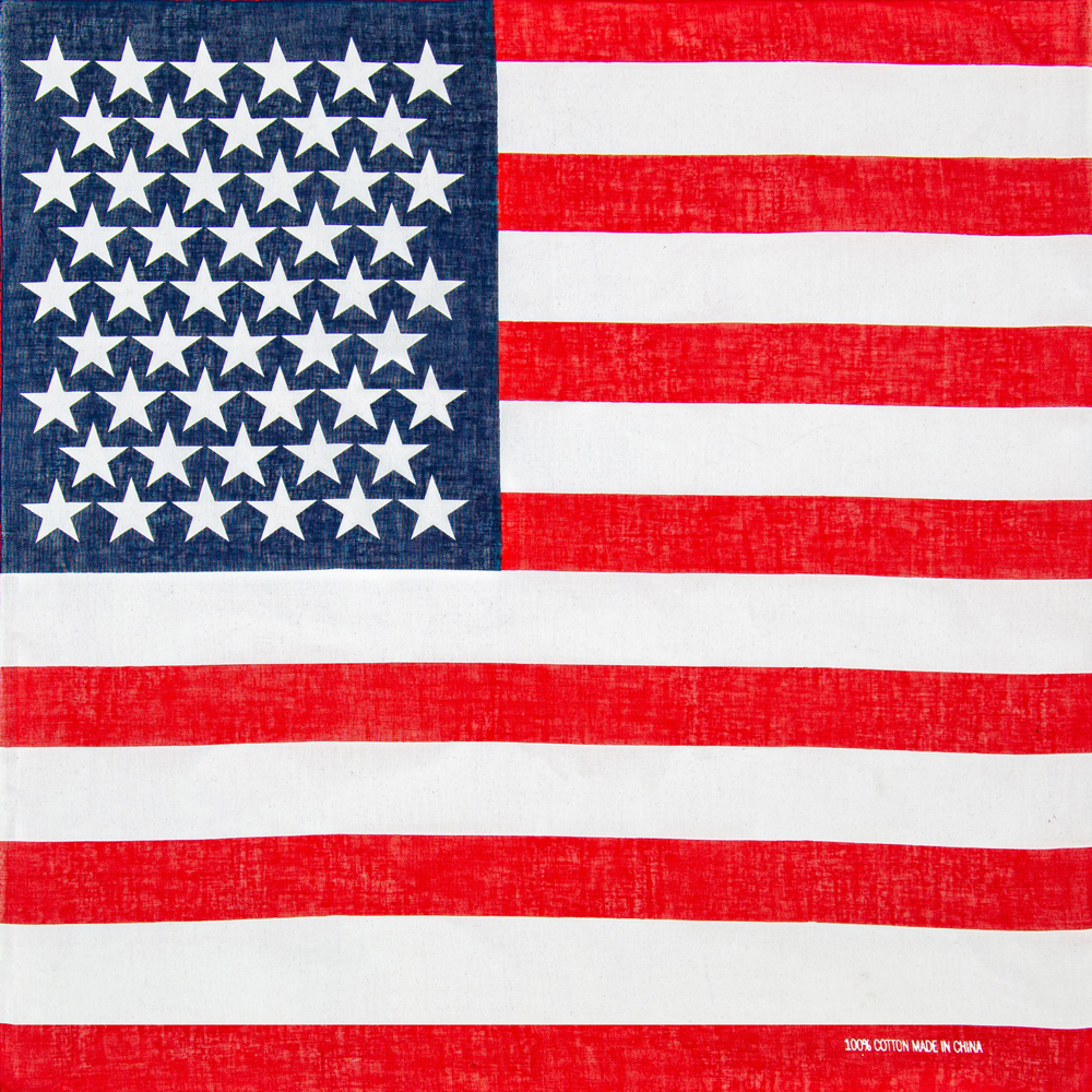 American Flag Cotton Bandana