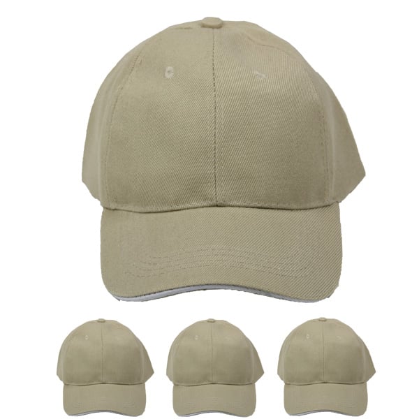 Plain Cream Baseball CAP