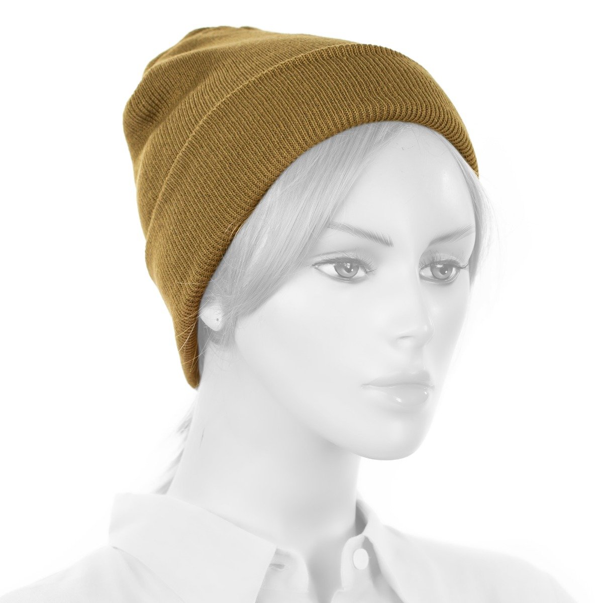 Unisex Plain Dark Khaki Beanie HAT