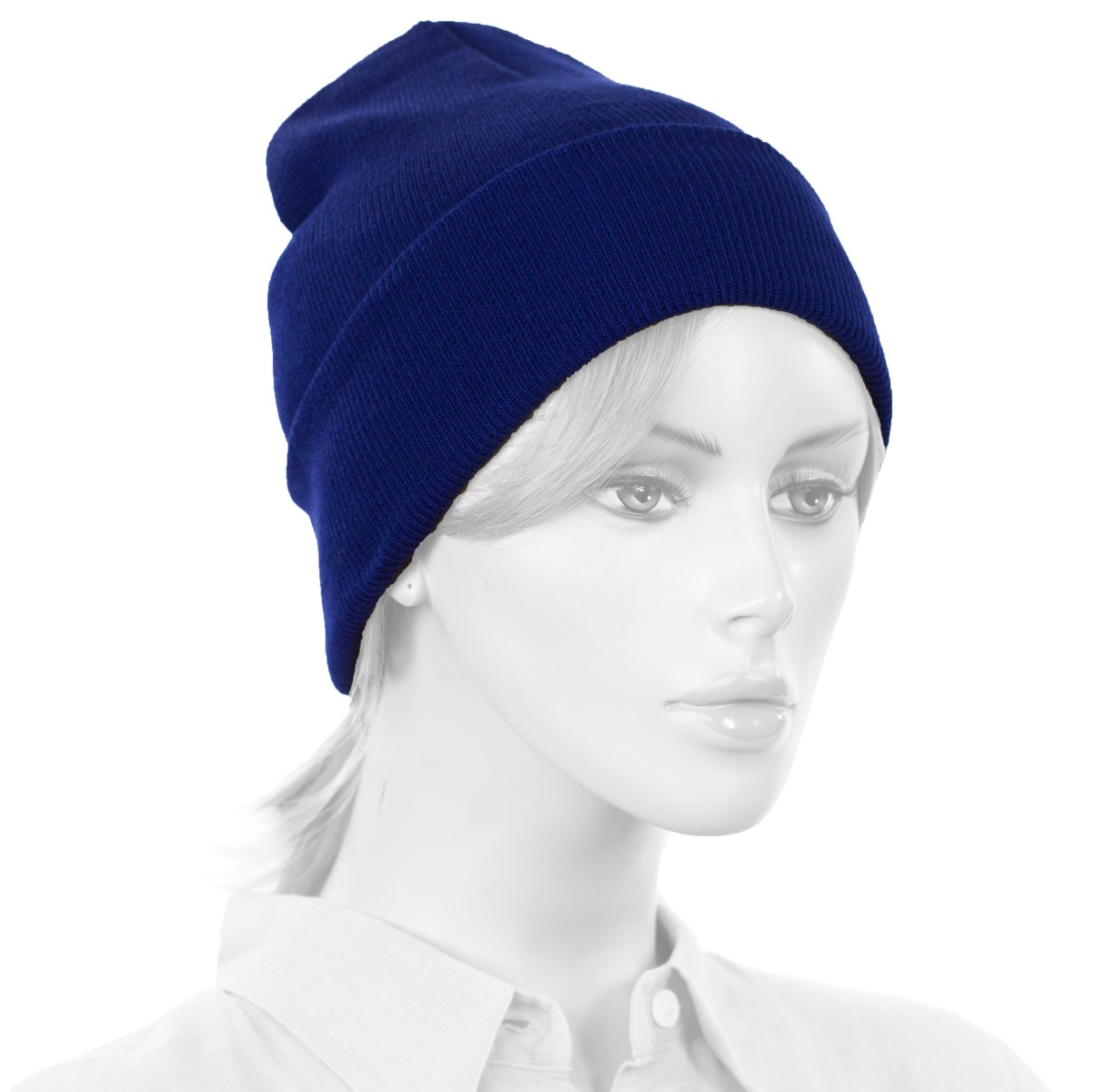 Unisex Plain Royal Blue Beanie HAT