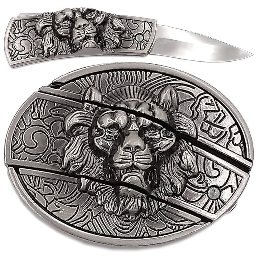 Lion KNIFE Belt Buckle