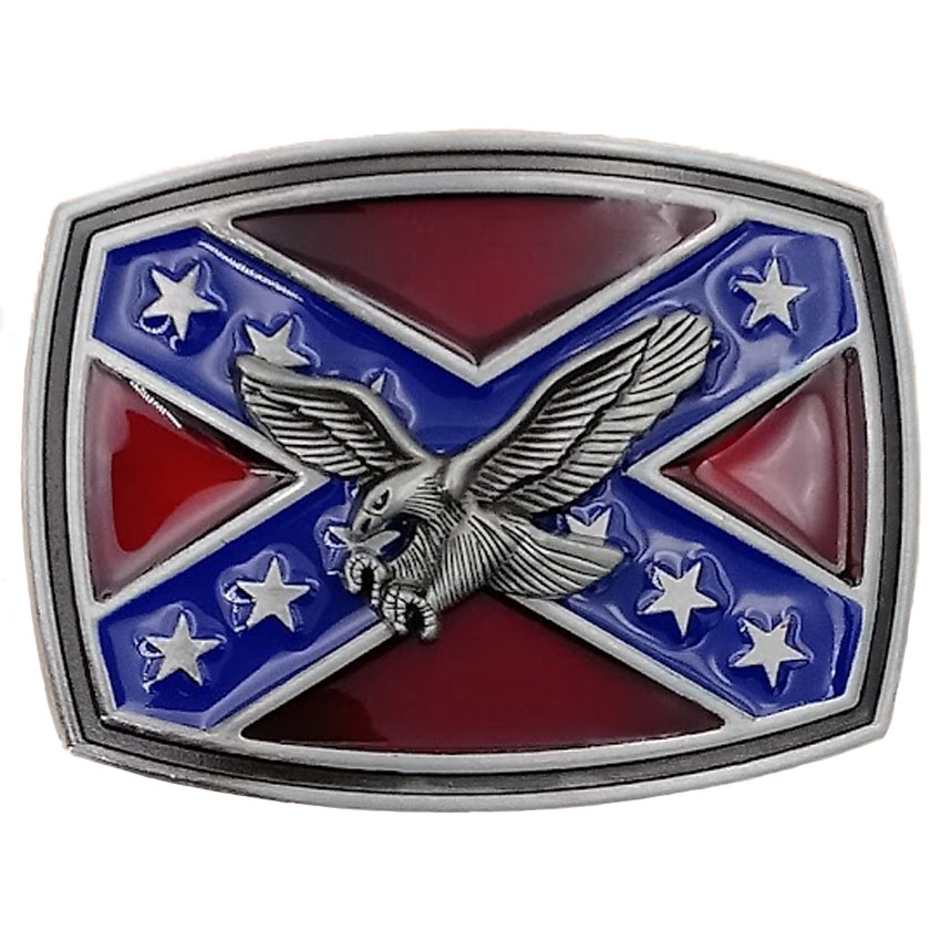 Big Confederation Flag Eagle BELT BUCKLE