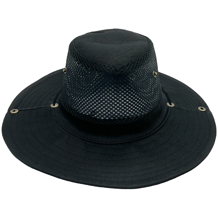 Men's BLACK Color Breathable Hiking Boonie Hat
