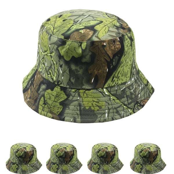 Dry Leaf Pattern Cotton Bucket HAT