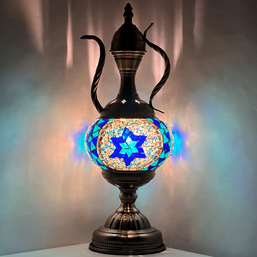 Blue Star Pitcher Turkish LAMP - Without Bulb